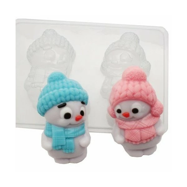 Czech Beads Exclusive Moule 1pc Deux Bonhommes De Neige Pour Bébé Fille Garçon De Bonhomme De Neige De Noël De Noël Ornement En 1 Czech Beads Exclusive Moule 1pc Deux Bonhommes De Neige Pour Bébé Fille Garçon De Bonhomme De Neige De Noël De Noël Ornement En