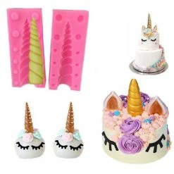 Czech Beads Exclusive Moule Corne De Licorne Cheval Magique, 3D En Silicone De Chocolat Savon Gâteau, Fondant Gâteau, L'Argile D
