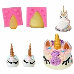Czech Beads Exclusive Moule Licorne Oreilles De Cheval Magique, 3D En Silicone De Chocolat Savon Gâteau, Fondant Gâteau, L'Argil