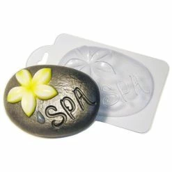 Czech Beads Exclusive Moule 1pc Spa Plumeria Fleurs De Frangipanier Pierre Ovale En Plastique De Savon La Fabrication Du Chocola