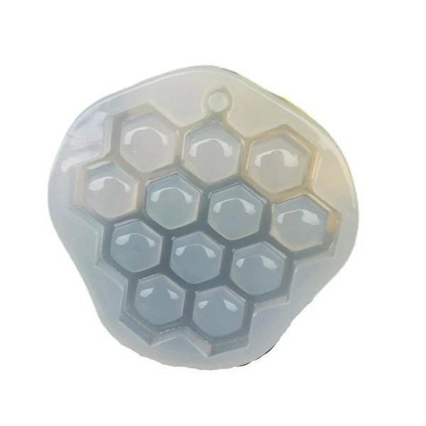 Czech Beads Exclusive Moule En Nid D'Abeille à Miel Pendentif, 3D En Silicone De Chocolat Savon Gâteau, Fondant Gâteau, L'Argile 1 Czech Beads Exclusive Moule En Nid D'Abeille à Miel Pendentif, 3D En Silicone De Chocolat Savon Gâteau, Fondant Gâteau, L'Argile
