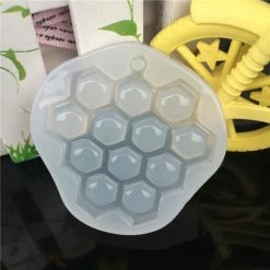 Alternative view of Czech Beads Exclusive Moule En Nid D'Abeille à Miel Pendentif, 3D En Silicone De Chocolat Savon Gâteau, Fondant Gâteau, L'Argile