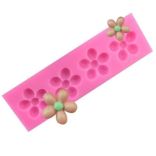 Czech Beads Exclusive Moule 4 Dessin Animé De Fleurs, De 3D En Silicone De Chocolat Savon Gâteau, Fondant Gâteau, L'Argile De Ré 1 Czech Beads Exclusive Moule 4 Dessin Animé De Fleurs, De 3D En Silicone De Chocolat Savon Gâteau, Fondant Gâteau, L'Argile De Ré