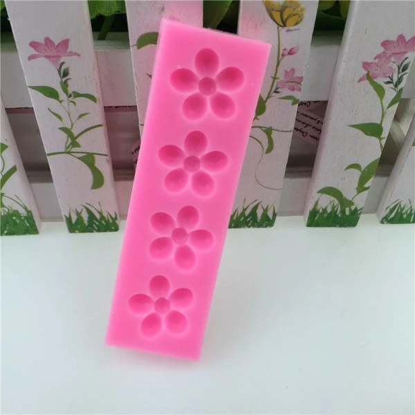 Czech Beads Exclusive Moule 4 Dessin Animé De Fleurs, De 3D En Silicone De Chocolat Savon Gâteau, Fondant Gâteau, L'Argile De Ré 4 Czech Beads Exclusive Moule 4 Dessin Animé De Fleurs, De 3D En Silicone De Chocolat Savon Gâteau, Fondant Gâteau, L'Argile De Ré – Image 4
