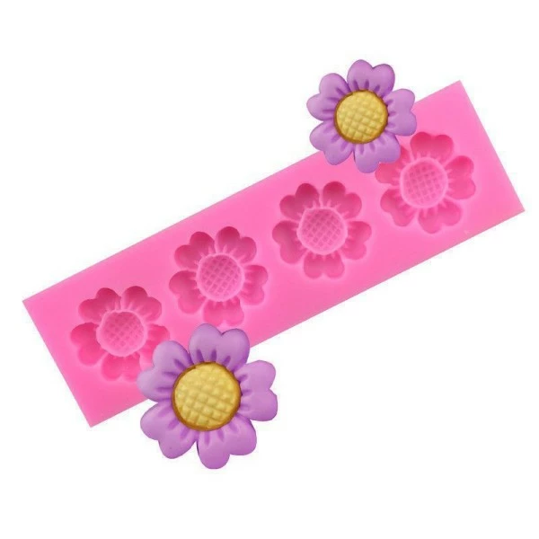 Czech Beads Exclusive Moule 4 Fleurs De Tournesol, 3D En Silicone De Chocolat Savon Gâteau, Fondant Gâteau, L'Argile De Résine, 1 Czech Beads Exclusive Moule 4 Fleurs De Tournesol, 3D En Silicone De Chocolat Savon Gâteau, Fondant Gâteau, L'Argile De Résine,