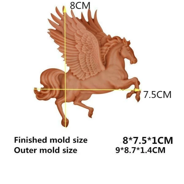 Czech Beads Exclusive Moule Pegasus Magie Flying Horse Animal, 3D En Silicone De Chocolat Savon Gâteau, Fondant Gâteau, L'Argile 3 Czech Beads Exclusive Moule Pegasus Magie Flying Horse Animal, 3D En Silicone De Chocolat Savon Gâteau, Fondant Gâteau, L'Argile – Image 3