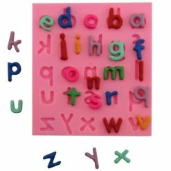 Czech Beads Exclusive Moule Alphabet De Bande Dessinée Petite Lettre Kid Anniversaire, 3D En Silicone De Chocolat Savon Gâteau,