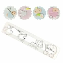 Czech Beads Exclusive Moule Douche De Bébé Nouveau-né Mélange, 3D En Plastique De Chocolat Savon Gâteau, Fondant L'Argile De La