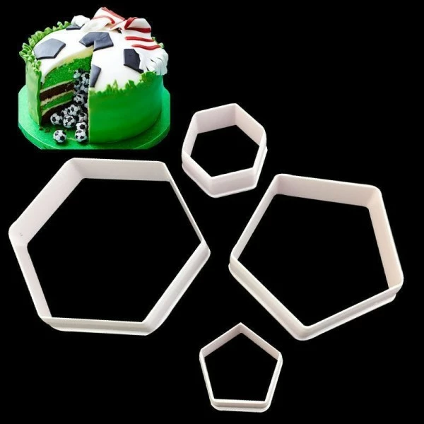 Czech Beads Exclusive Moule 4 La Taille Des Hexagones Joueur De Football, 3D En Plastique De Chocolat Savon Gâteau, Fondant L'Ar 3 Czech Beads Exclusive Moule 4 La Taille Des Hexagones Joueur De Football, 3D En Plastique De Chocolat Savon Gâteau, Fondant L'Ar – Image 3