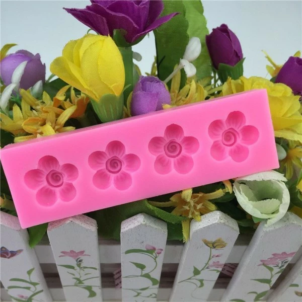 Czech Beads Exclusive Moule 4 Spirale De Fleurs, De 3D En Silicone De Chocolat Savon Gâteau, Fondant Gâteau, L'Argile De Résine, 4 Czech Beads Exclusive Moule 4 Spirale De Fleurs, De 3D En Silicone De Chocolat Savon Gâteau, Fondant Gâteau, L'Argile De Résine, – Image 4