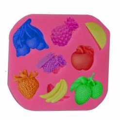Czech Beads Exclusive Moule Mélanger Les Fruits Poupée De La Nourriture, De La 3D En Silicone De Chocolat Savon Gâteau, Fondant