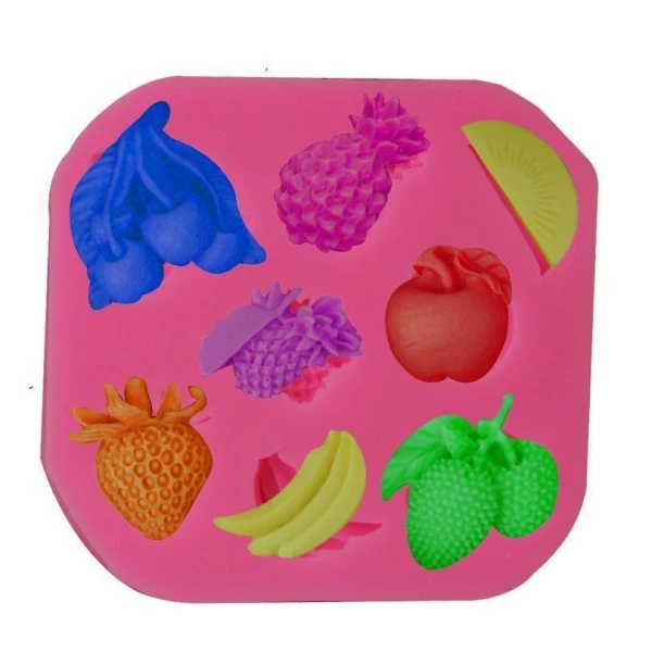 Czech Beads Exclusive Moule Mélanger Les Fruits Poupée De La Nourriture, De La 3D En Silicone De Chocolat Savon Gâteau, Fondant 1 Czech Beads Exclusive Moule Mélanger Les Fruits Poupée De La Nourriture, De La 3D En Silicone De Chocolat Savon Gâteau, Fondant