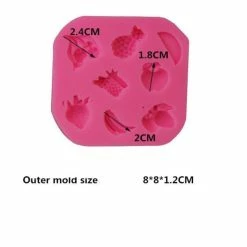 Alternative view of Czech Beads Exclusive Moule Mélanger Les Fruits Poupée De La Nourriture, De La 3D En Silicone De Chocolat Savon Gâteau, Fondant