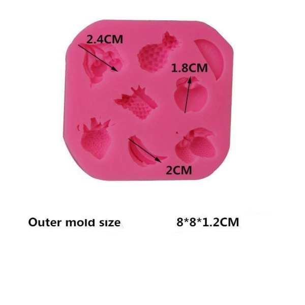 Czech Beads Exclusive Moule Mélanger Les Fruits Poupée De La Nourriture, De La 3D En Silicone De Chocolat Savon Gâteau, Fondant 2 Czech Beads Exclusive Moule Mélanger Les Fruits Poupée De La Nourriture, De La 3D En Silicone De Chocolat Savon Gâteau, Fondant – Image 2