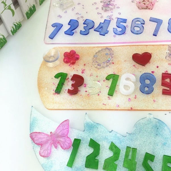 Czech Beads Exclusive Moule Mélange De Chiffres, 3D En Silicone De Chocolat Savon Gâteau, Fondant Gâteau, L'Argile De Résine, Ci 2 Czech Beads Exclusive Moule Mélange De Chiffres, 3D En Silicone De Chocolat Savon Gâteau, Fondant Gâteau, L'Argile De Résine, Ci – Image 2