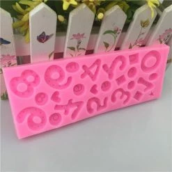 Alternative view of Czech Beads Exclusive Moule Mix Star Cœur Des Numéros D'Anniversaire, 3D En Silicone De Chocolat Savon Gâteau, Fondant Gâteau, L