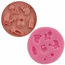 Czech Beads Exclusive Moule Douche De Bébé Mélanger De Nouveau-nés, 3D En Silicone De Chocolat Savon Gâteau, Fondant Gâteau, L'A