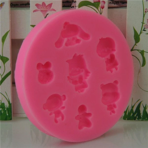Czech Beads Exclusive Moule Mélange Enfants Jouet Maison De Poupée En Peluche Enfants, 3D En Silicone De Chocolat Savon Gâteau, 3 Czech Beads Exclusive Moule Mélange Enfants Jouet Maison De Poupée En Peluche Enfants, 3D En Silicone De Chocolat Savon Gâteau, – Image 3