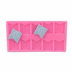 Czech Beads Exclusive Moule Guirlande Drapeau Numéros D'Anniversaire Personnalisé, 3D En Silicone De Chocolat Savon Gâteau, Fond