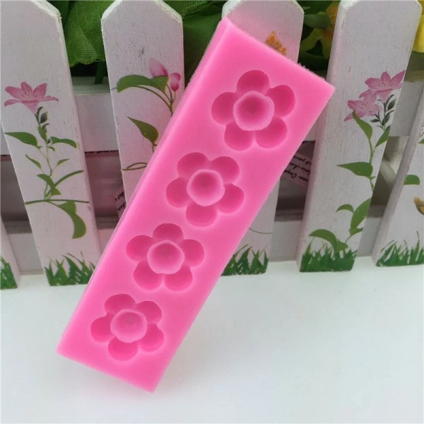 Czech Beads Exclusive Moule 4 Fleurs De La Prune, De La 3D En Silicone De Chocolat Savon Gâteau, Fondant Gâteau, L'Argile De Rés 4 Czech Beads Exclusive Moule 4 Fleurs De La Prune, De La 3D En Silicone De Chocolat Savon Gâteau, Fondant Gâteau, L'Argile De Rés – Image 4