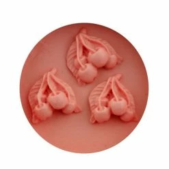 Alternative view of Czech Beads Exclusive Moule 3 Cherry Rameaux à Fruits De Maison De Poupée Fée De La Nourriture, De La 3D En Silicone De Chocolat