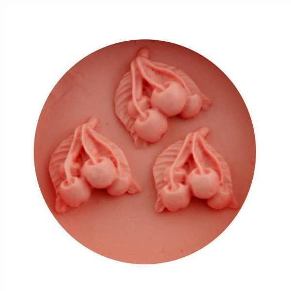 Czech Beads Exclusive Moule 3 Cherry Rameaux à Fruits De Maison De Poupée Fée De La Nourriture, De La 3D En Silicone De Chocolat 2 Czech Beads Exclusive Moule 3 Cherry Rameaux à Fruits De Maison De Poupée Fée De La Nourriture, De La 3D En Silicone De Chocolat – Image 2