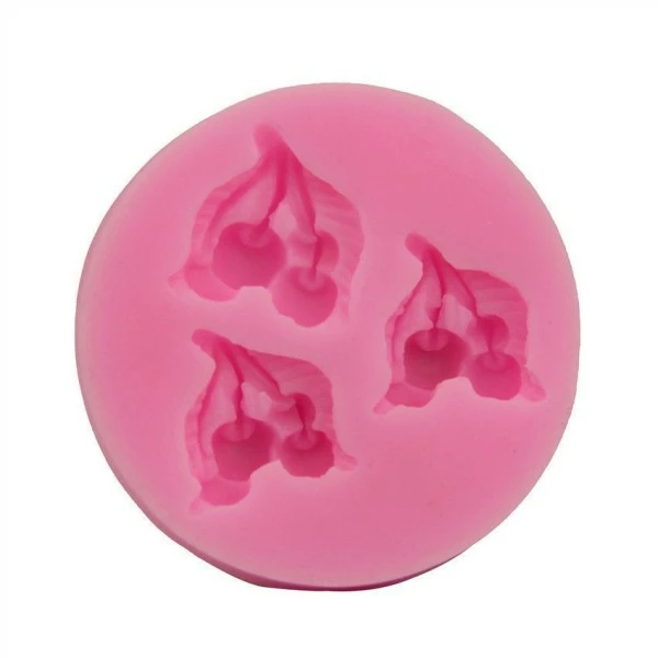 Czech Beads Exclusive Moule 3 Cherry Rameaux à Fruits De Maison De Poupée Fée De La Nourriture, De La 3D En Silicone De Chocolat 3 Czech Beads Exclusive Moule 3 Cherry Rameaux à Fruits De Maison De Poupée Fée De La Nourriture, De La 3D En Silicone De Chocolat – Image 3