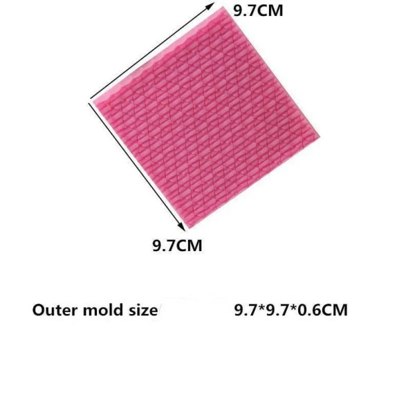 Czech Beads Exclusive Moule Tissu Net Motif De La Texture, De La 3D En Silicone De Chocolat Savon Gâteau, Fondant Gâteau, L'Argi 2 Czech Beads Exclusive Moule Tissu Net Motif De La Texture, De La 3D En Silicone De Chocolat Savon Gâteau, Fondant Gâteau, L'Argi – Image 2
