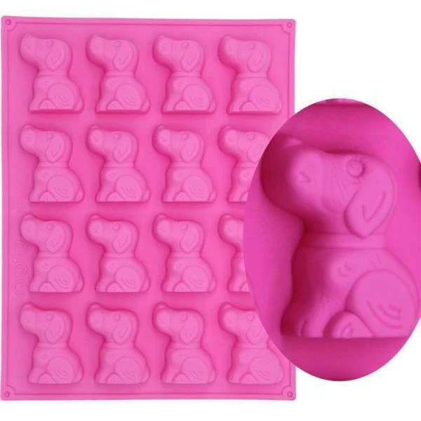 Czech Beads Exclusive Moule 16 Chien Chiot Animal De Compagnie 3D En Silicone De Chocolat Savon Gâteau, Cupcake Fondant, La Cire 1 Czech Beads Exclusive Moule 16 Chien Chiot Animal De Compagnie 3D En Silicone De Chocolat Savon Gâteau, Cupcake Fondant, La Cire