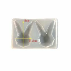 Czech Beads Exclusive Moule 2 Moderne De Lapin De Lapin De Pâques, La 3D En Silicone De Chocolat Savon Gâteau, Fondant Gâteau, L