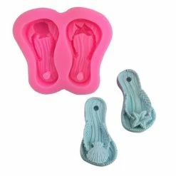 Czech Beads Exclusive Moule Pantoufle Plage De La Chaussure, De La 3D En Silicone De Chocolat Savon Gâteau, Fondant Gâteau, L'Ar