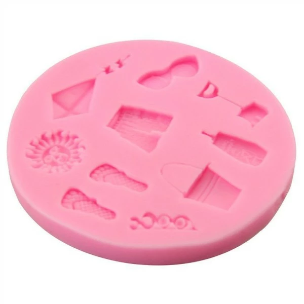 Czech Beads Exclusive Moule Mélanger En Bord De Plage Enfants, 3D En Silicone De Chocolat Savon Gâteau, Fondant Gâteau, L'Argile 2 Czech Beads Exclusive Moule Mélanger En Bord De Plage Enfants, 3D En Silicone De Chocolat Savon Gâteau, Fondant Gâteau, L'Argile – Image 2