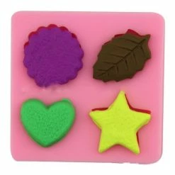 Czech Beads Exclusive Moule Mélange En Forme De Coeur Cookie, 3D En Silicone De Chocolat Savon Gâteau, Fondant Gâteau, L'Argile