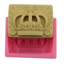 Czech Beads Exclusive Moule Couronne Royale De La Reine Rectangle, 3D En Silicone De Chocolat Savon Gâteau, Fondant Gâteau, L'Ar