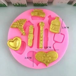 Czech Beads Exclusive Moule Médical Mélange Médecin Infirmière Hôpital, 3D En Silicone De Chocolat Savon Gâteau, Fondant Gâteau, -Boutique Rayher unnamed file 880