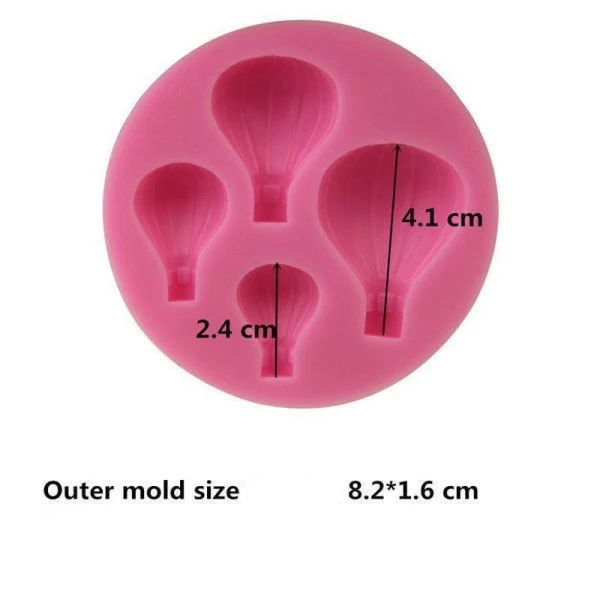 Czech Beads Exclusive Moule La Taille De Mélange Rayé De Ballon à Air, 3D En Silicone De Chocolat Savon Gâteau, Fondant Gâteau, 3 Czech Beads Exclusive Moule La Taille De Mélange Rayé De Ballon à Air, 3D En Silicone De Chocolat Savon Gâteau, Fondant Gâteau, – Image 3