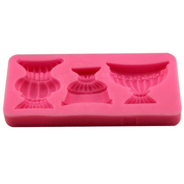 Czech Beads Exclusive Moule 3 Vase à Fleur En Camée Cabochon Décor, 3D En Silicone De Chocolat Savon Gâteau, Fondant Gâteau, L'A 4 Czech Beads Exclusive Moule 3 Vase à Fleur En Camée Cabochon Décor, 3D En Silicone De Chocolat Savon Gâteau, Fondant Gâteau, L'A – Image 4