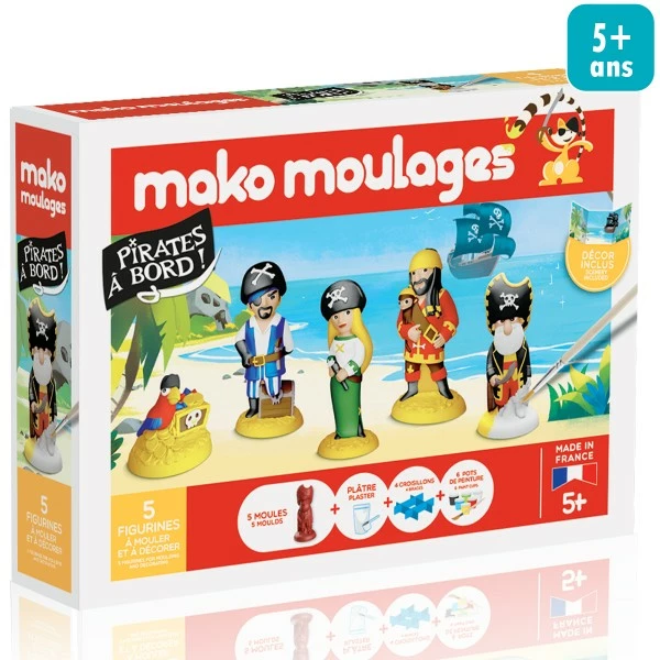 Mako Creations Moulage Enfant Coffret Moulage En Plâtre - Pirates à Bord - 5 Pcs 1 Mako Creations Moulage Enfant Coffret Moulage En Plâtre - Pirates à Bord - 5 Pcs