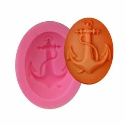 Czech Beads Exclusive Moule Ancre Camée Ovale Cabochon De Marine De La Mer, De La 3D En Silicone De Chocolat Savon Gâteau, Fonda