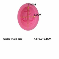 Alternative view of Czech Beads Exclusive Moule Ancre Camée Ovale Cabochon De Marine De La Mer, De La 3D En Silicone De Chocolat Savon Gâteau, Fonda