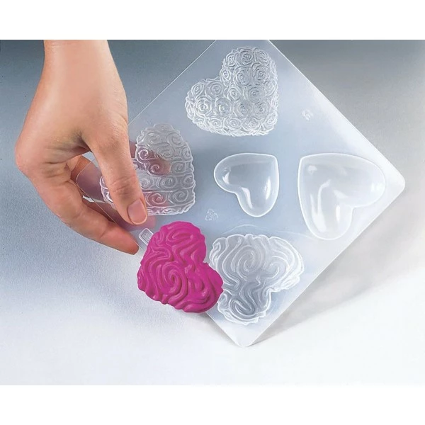 Czech Beads Exclusive FIMO Moule En Silicone - Cœurs, Des Cœurs, De L'Argile De L'Artisanat, De L'Argile Des Arrangements, 5 Czech Beads Exclusive FIMO Moule En Silicone - Cœurs, Des Cœurs, De L'Argile De L'Artisanat, De L'Argile Des Arrangements, – Image 5